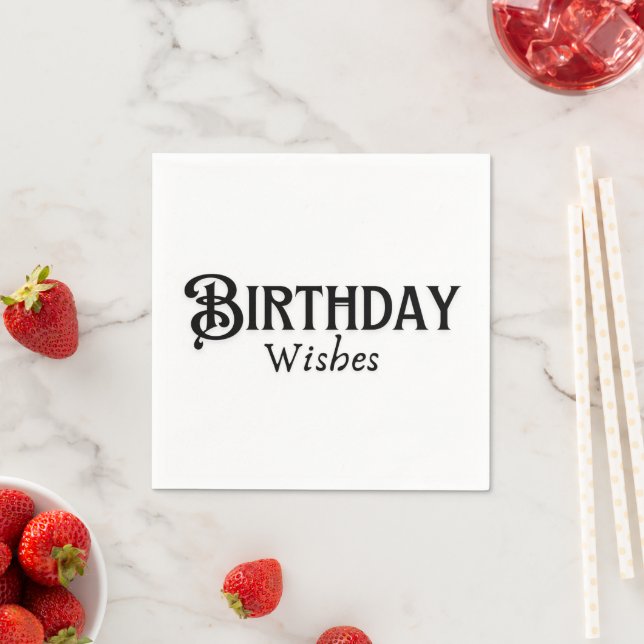 Serviette En Papier Fête d'anniversaire (En situation)