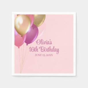 Serviette En Papier Fête d'anniversaire 16 ans