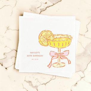 Serviette En Papier Fête d'anniversaire 30 ans Cocktail Coquette Adult