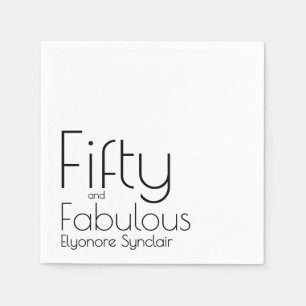 Serviette En Papier Fête d'anniversaire 50 ans Moderne Fifty et Incroy