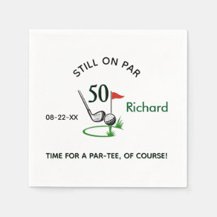 Serviette En Papier Fête d'anniversaire 50 ans thème golf NAPKIN