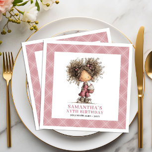 Serviette En Papier Fête d'anniversaire 6 ans Drôle Originale Fille