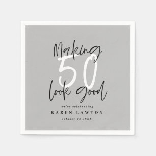 Serviette En Papier Fête d'anniversaire à 50 ans