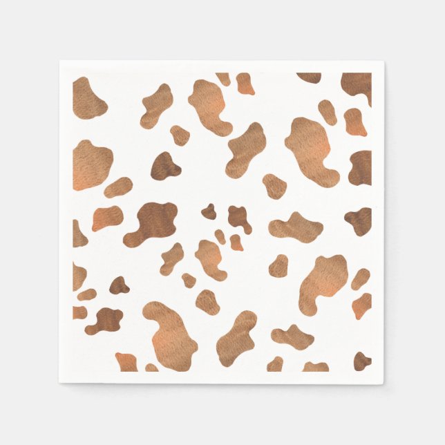 Serviette En Papier Fête d'anniversaire à motif vache (Devant)