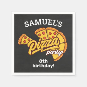 Serviette En Papier Fête d'anniversaire à Pizza Palace personnalisé, t