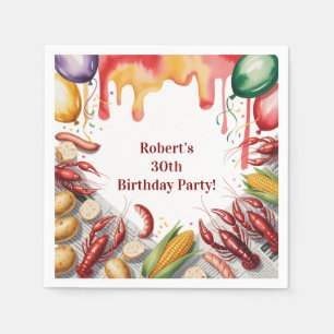 Serviette En Papier Fête d'anniversaire adultes avec ébullition d'écre