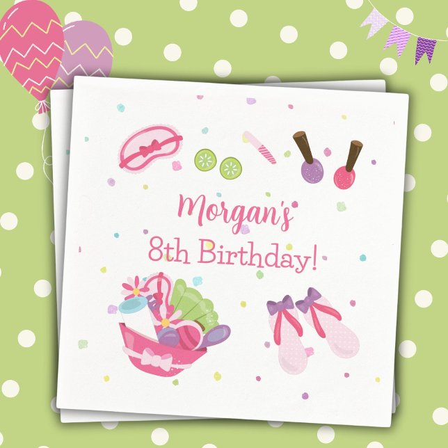 Serviette En Papier Fête d'anniversaire au Spa (Créateur téléchargé)