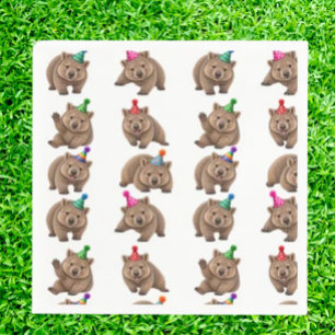 Serviette En Papier Fête d'anniversaire australienne Wombats