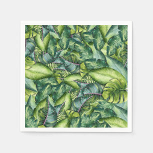 Serviette En Papier Fête d'anniversaire botanique aux feuilles de jung