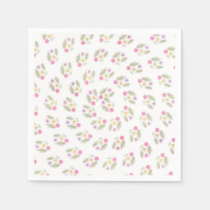 Serviette En Papier Fête d'anniversaire botanique tropicale florale fo