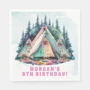 Serviette En Papier Fête d'anniversaire Camping Nuit sur place