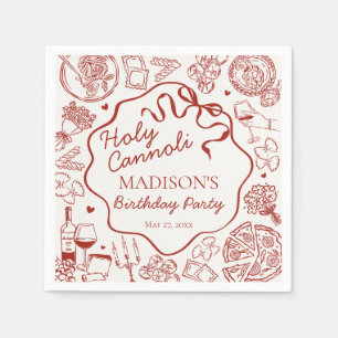 Serviette En Papier Fête d'anniversaire Cannoli sacré Pâtes italiennes