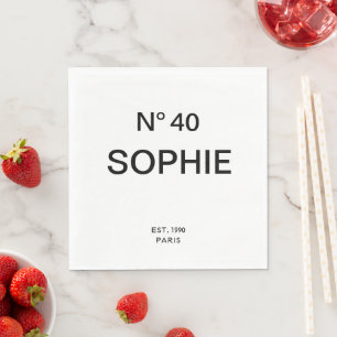 Serviette En Papier Fête d'anniversaire chic français No 40