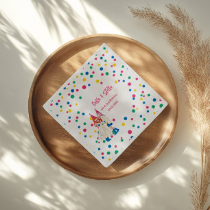 Serviette En Papier Fête d'anniversaire conjointe des sœurs Pastel