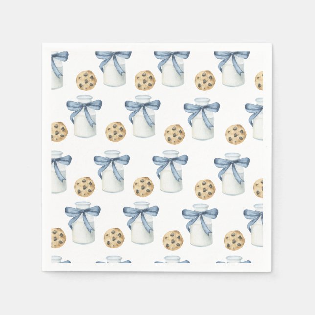 Serviette En Papier Fête d'anniversaire Cookie et Lait (Devant)