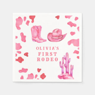 Serviette En Papier Fête d'anniversaire Cowgirl Western Premier Rodéo 