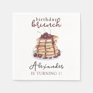 Serviette En Papier Fête d'anniversaire Crêpes à l'aquarelle
