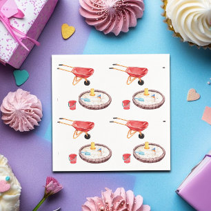 Serviette En Papier Fête d'anniversaire dans une aire de jeux colorée