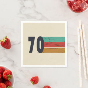 Serviette En Papier Fête d'anniversaire de 1970