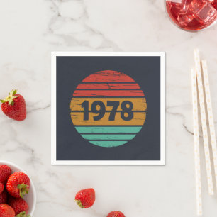 Serviette En Papier Fête d'anniversaire de 1978