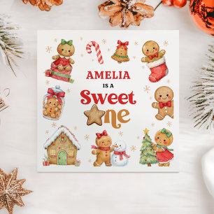 Serviette En Papier Fête d'anniversaire de 1 an Christmas Cookie Sweet