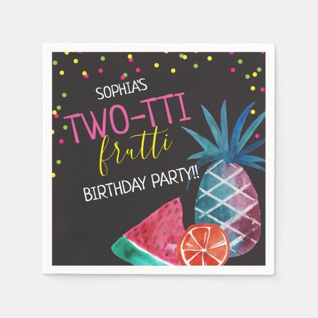 Serviette En Papier Fête d'anniversaire de 2 ans de Two-tti Frutti Gir (Devant)