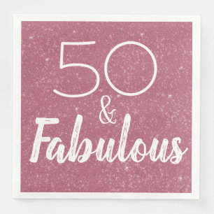Serviette En Papier Fête d'anniversaire de 50 ans et de la fabuleuse