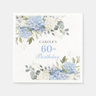 Serviette En Papier Fête d'anniversaire de 60 ans avec verdure et hort