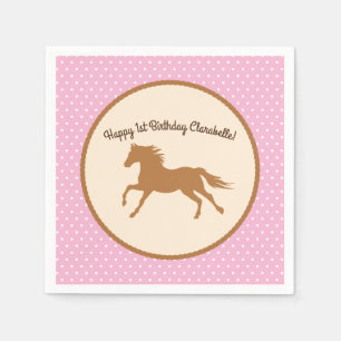 Serviette En Papier Fête d'anniversaire de Cowgirl Horse
