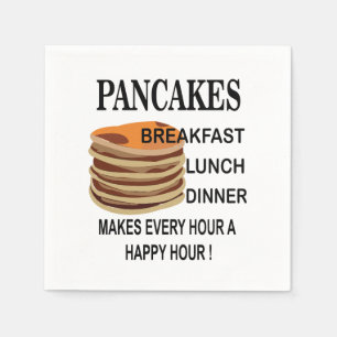 Serviette En Papier Fête d'anniversaire de crêpes pour petit déjeuner