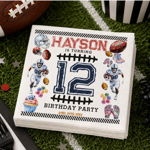 Serviette En Papier Fête d'anniversaire de football pour garçons