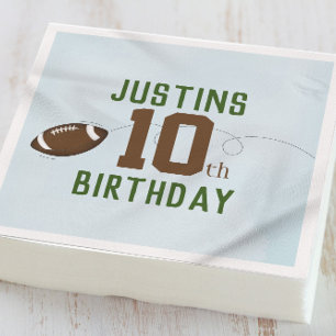 Serviette En Papier Fête d'anniversaire de football sur mesure
