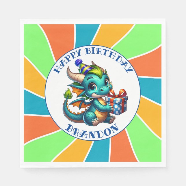 Serviette En Papier Fête d'anniversaire de garçon sur le thème du drag (Devant)