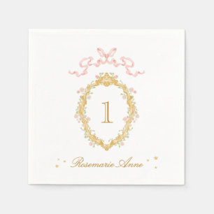 Serviette En Papier Fête d'anniversaire de grande fille princesse de c