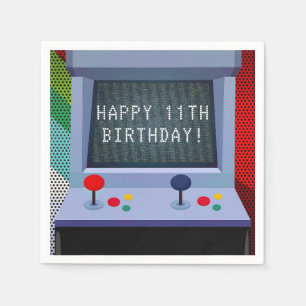 Serviette En Papier Fête d'anniversaire de jeu vidéo d'arcade