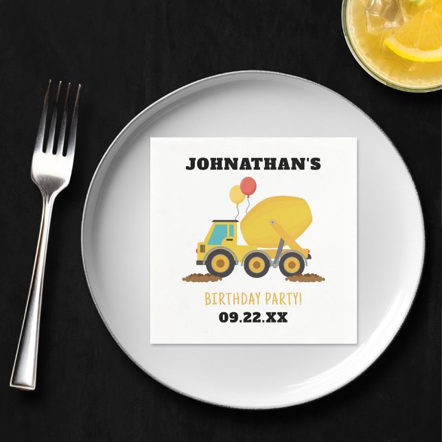 Serviette En Papier Fête d'anniversaire de la construction (Créateur téléchargé)