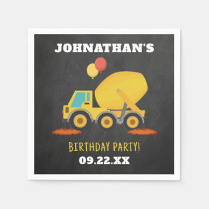 Serviette En Papier Fête d'anniversaire de la construction