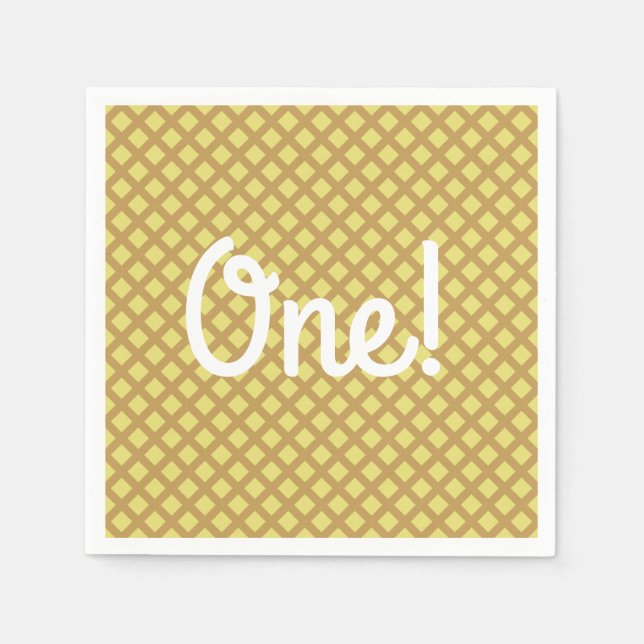 Serviette En Papier Fête d'anniversaire de la crème glacée (Devant)