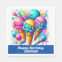 fête d'anniversaire de la crème glglace