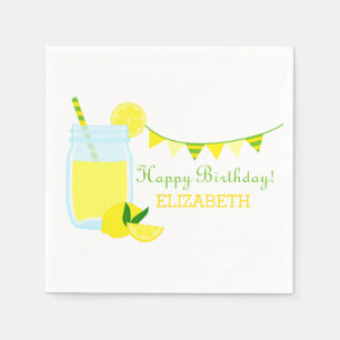 Serviette En Papier Fête d'anniversaire de la limonade