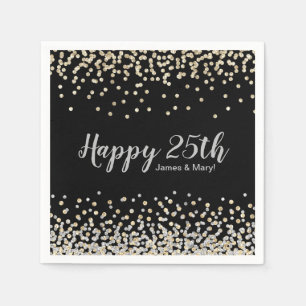 Serviette En Papier Fête d'anniversaire de mariage sur mesure confetti