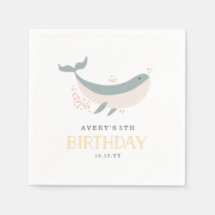 Serviette En Papier Fête d'anniversaire de Marine Life