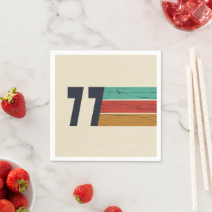 Serviette En Papier Fête d'anniversaire de naissance vintage 1977