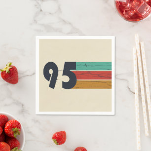 Serviette En Papier Fête d'anniversaire de naissance vintage 1995