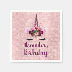 Serviette En Papier Fête d'anniversaire de princesse Blush Pink