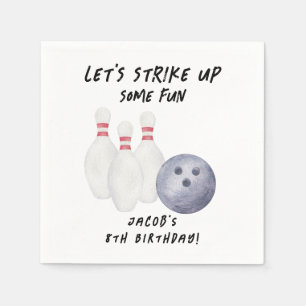 Serviette En Papier Fête d'anniversaire d'enfants au bowling