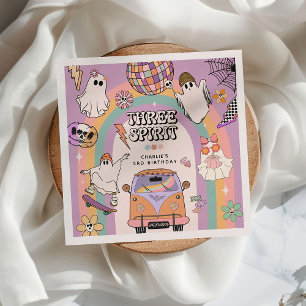 Serviette En Papier Fête d'anniversaire des 3 ans Three Spirit Retro F