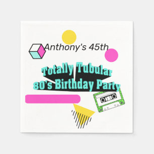 Serviette En Papier Fête d'anniversaire des années 80