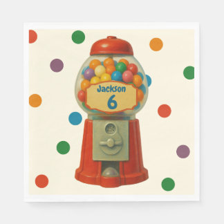 Serviette En Papier Fête d'anniversaire des enfants avec bonbons boule