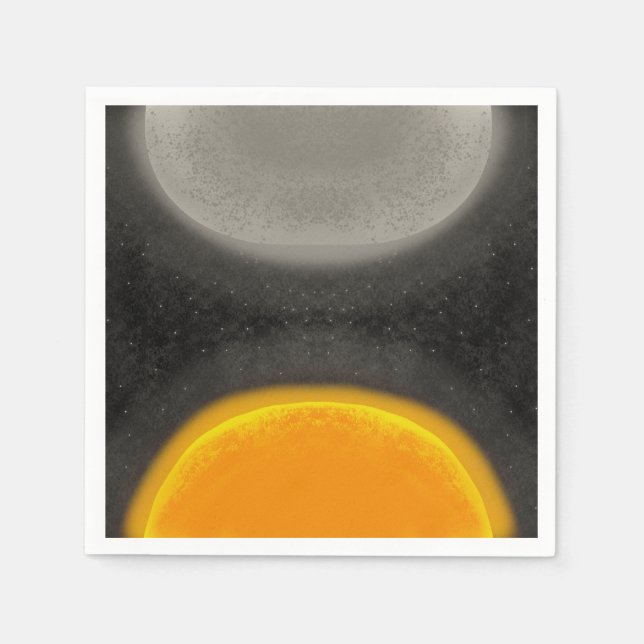 Serviette En Papier Fête d'anniversaire des garçons Astéroïdes Soleil  (Devant)